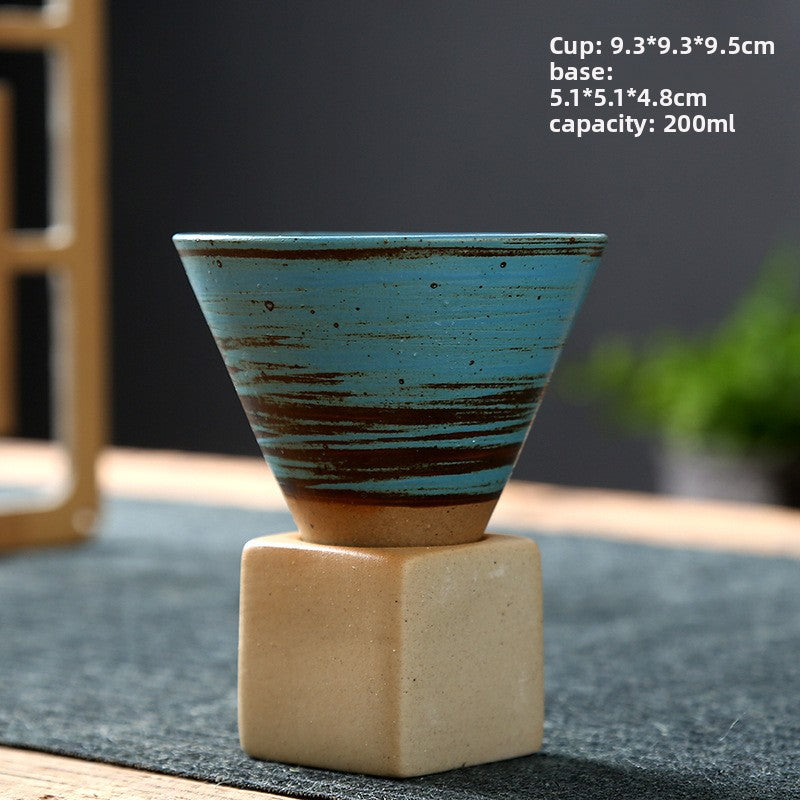 Japanese Stoneware Tea Cup Tapered Ceramic Mug