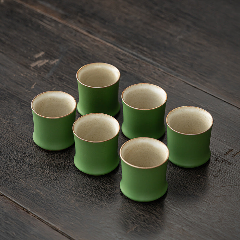 Ceramic Bamboo Style Tea Cups