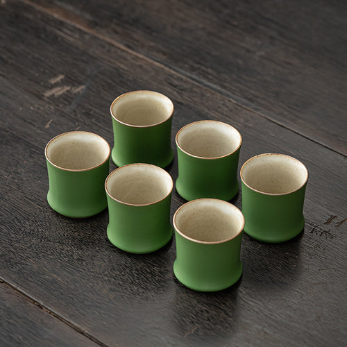 Ceramic Bamboo Style Tea Cups