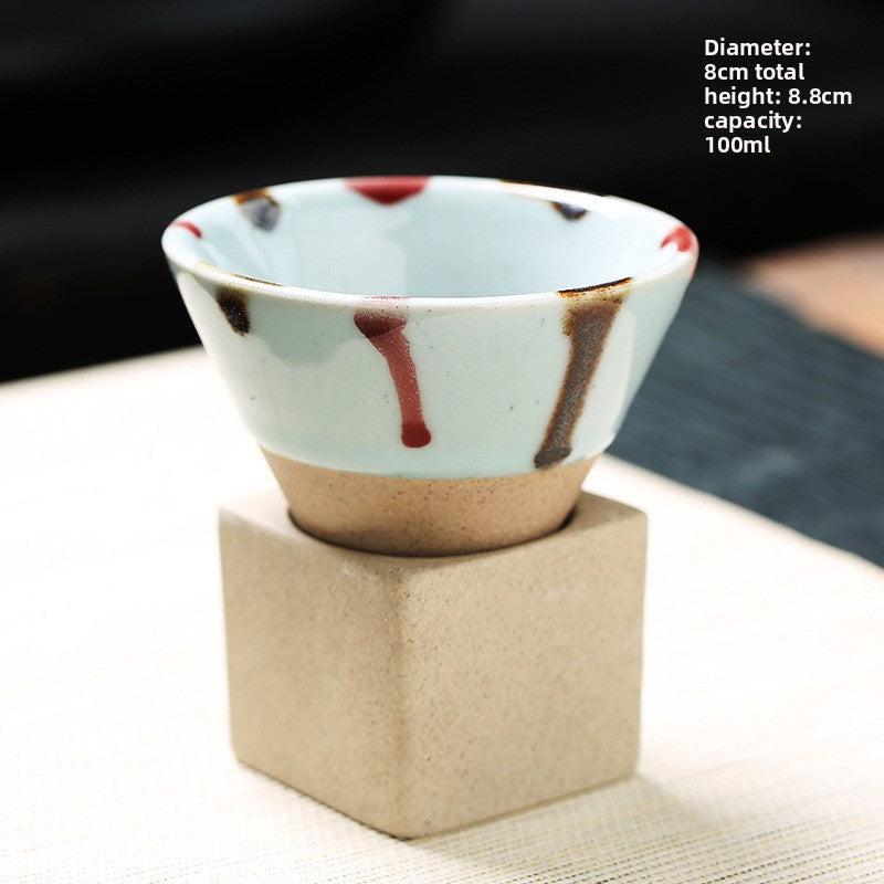 Japanese Stoneware Tea Cup Tapered Ceramic Mug