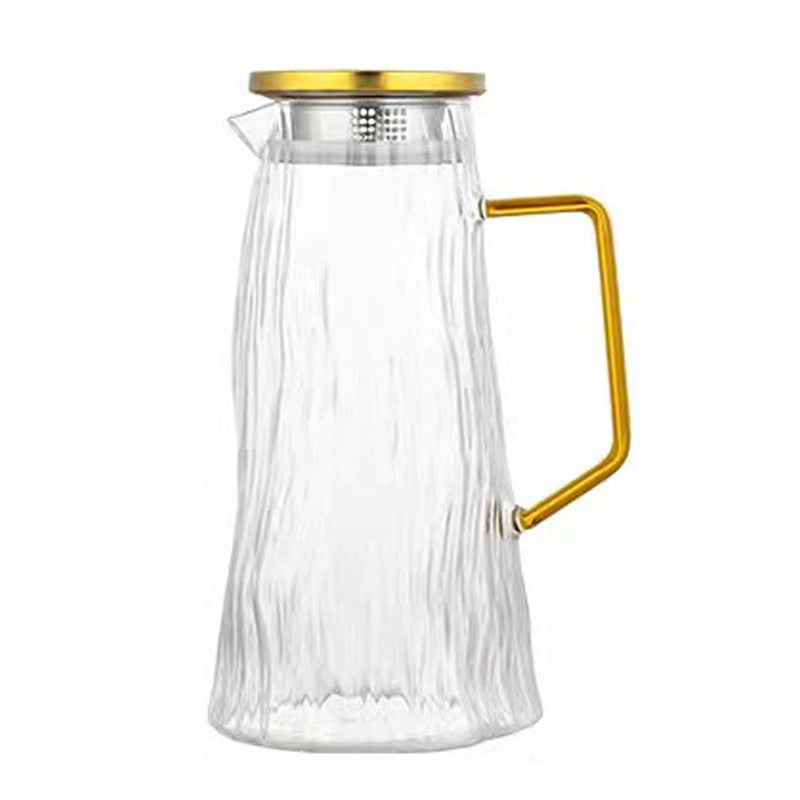 Glacier Textured Glass Water Pitcher & Cups