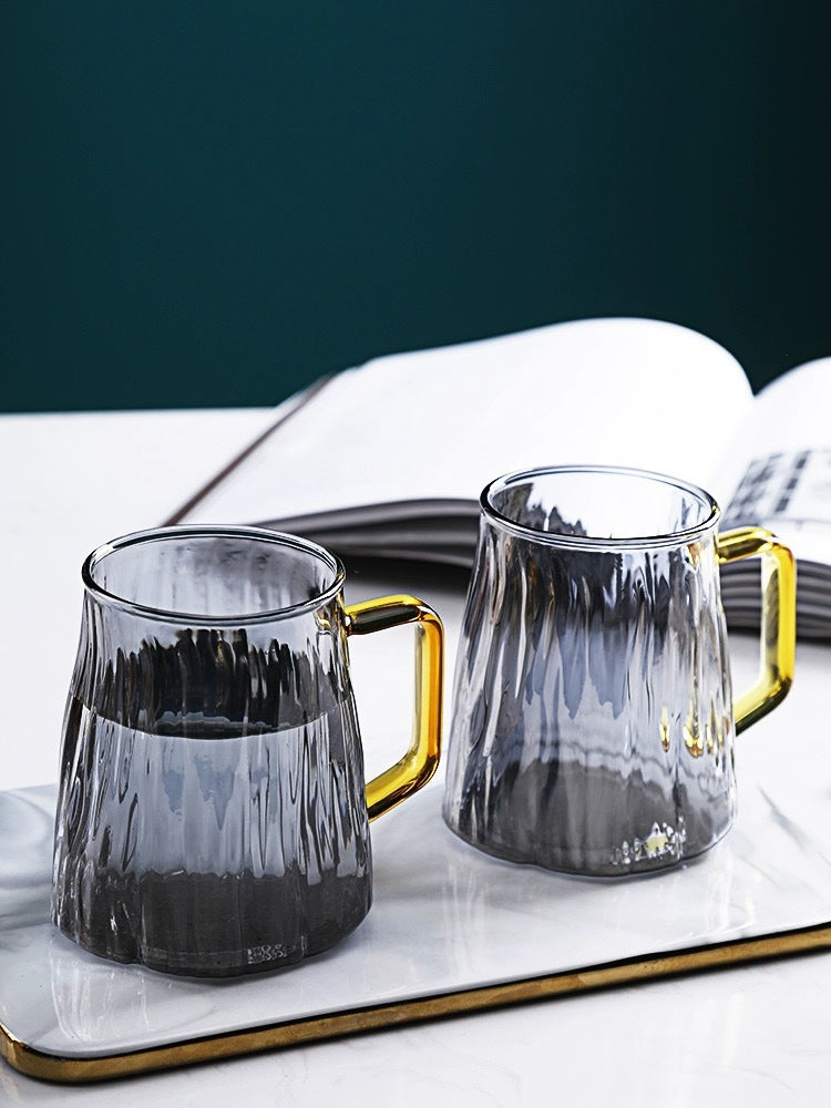 Glacier Textured Glass Water Pitcher & Cups