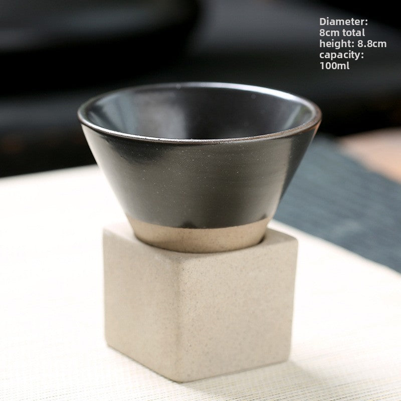 Japanese Stoneware Tea Cup Tapered Ceramic Mug