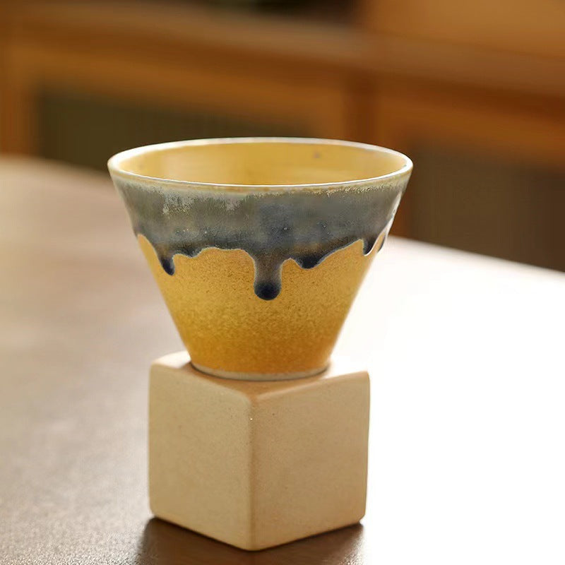Japanese Stoneware Tea Cup Tapered Ceramic Mug