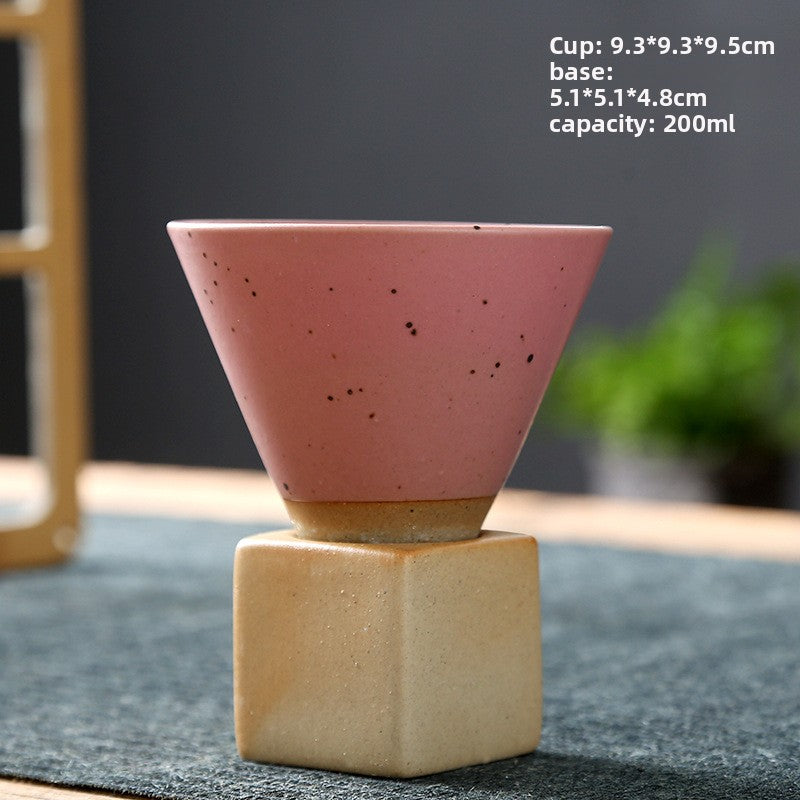 Japanese Stoneware Tea Cup Tapered Ceramic Mug