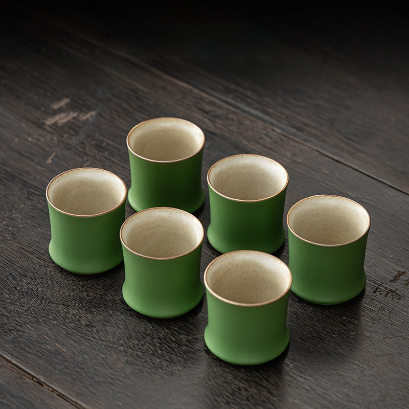 Ceramic Bamboo Style Tea Cups