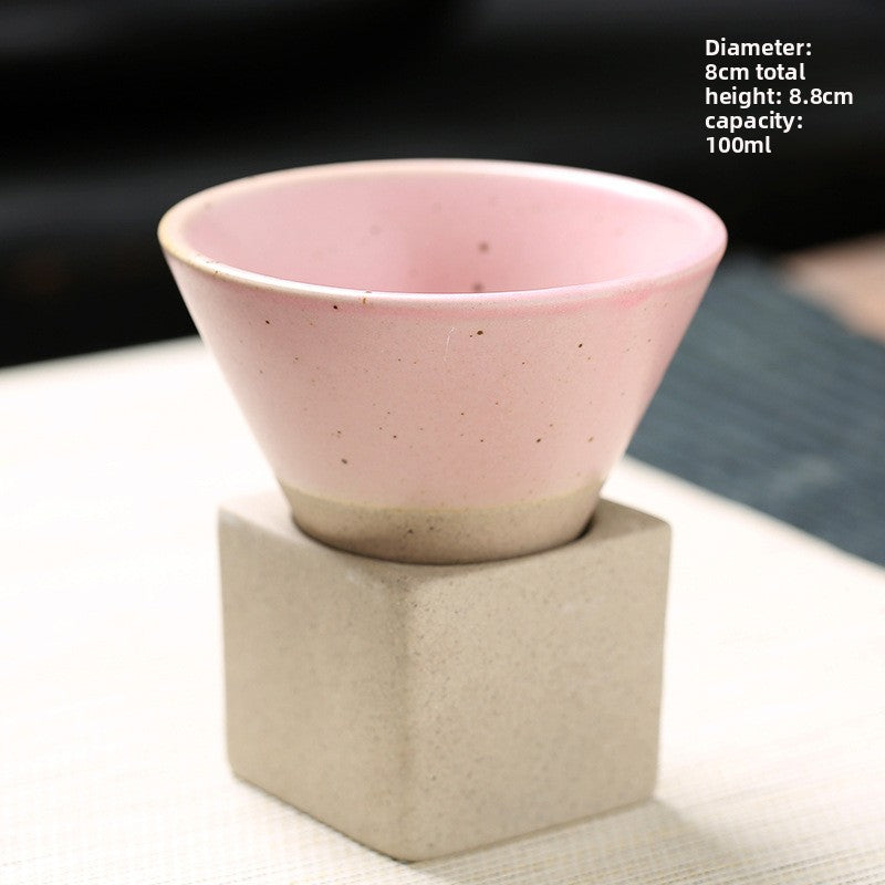 Japanese Stoneware Tea Cup Tapered Ceramic Mug