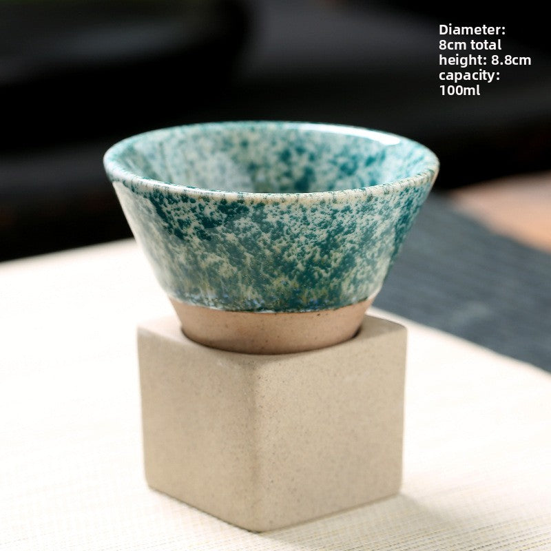 Japanese Stoneware Tea Cup Tapered Ceramic Mug