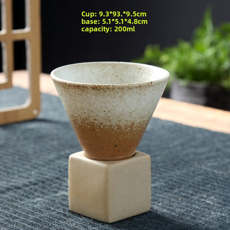 Japanese Stoneware Tea Cup Tapered Ceramic Mug