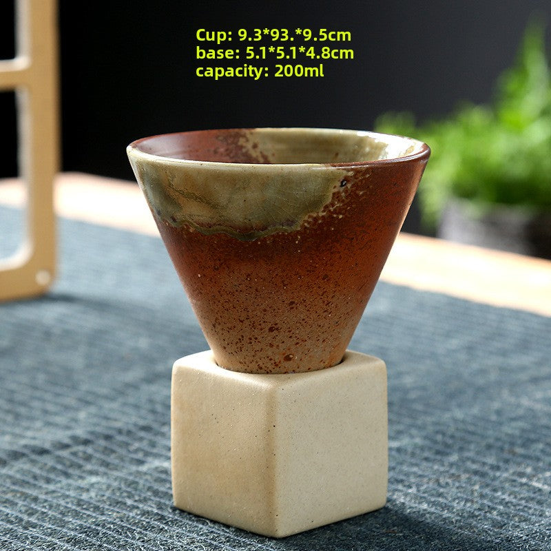 Japanese Stoneware Tea Cup Tapered Ceramic Mug