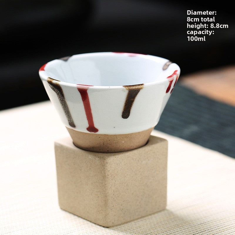 Japanese Stoneware Tea Cup Tapered Ceramic Mug
