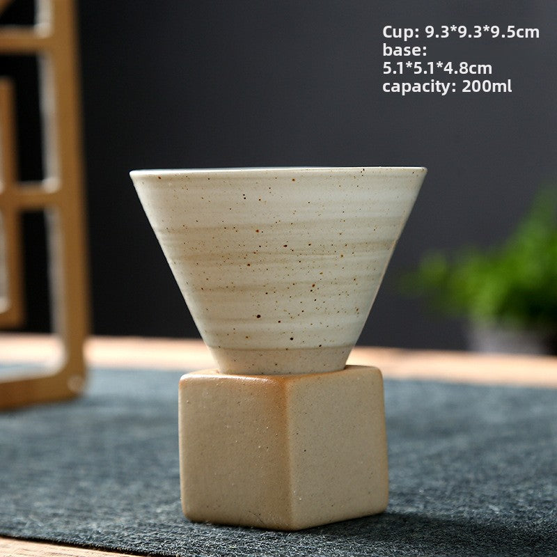 Japanese Stoneware Tea Cup Tapered Ceramic Mug