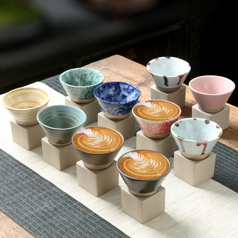 Japanese Stoneware Tea Cup Tapered Ceramic Mug