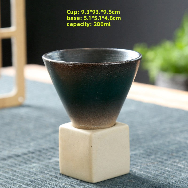 Japanese Stoneware Tea Cup Tapered Ceramic Mug