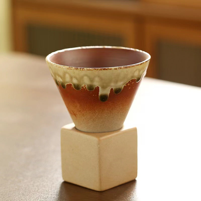 Japanese Stoneware Tea Cup Tapered Ceramic Mug
