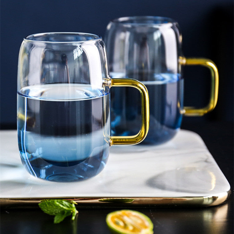 Nordic Blue Gradient Glass Pitcher & Cups